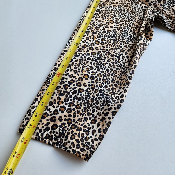 Avenue Body Collared Button Down Sleep Shirt Night Pajamas Satin Leopard 18/ 20 - Picture 11 of 11
